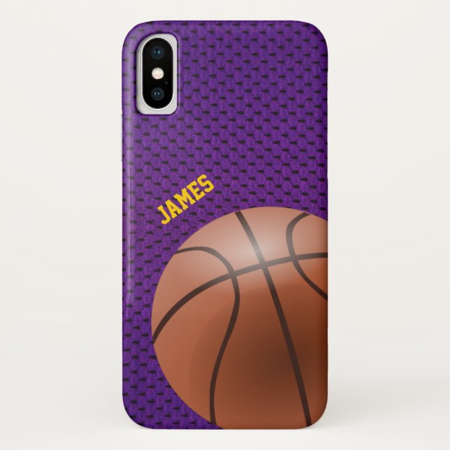 Purple Basketball Case-Mate iPhone Case (Back)