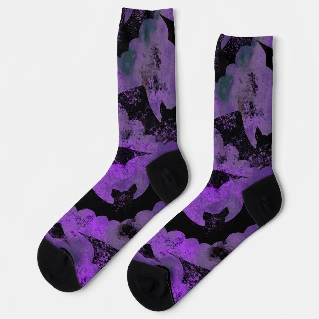 Purple Bat  Socks (Left)