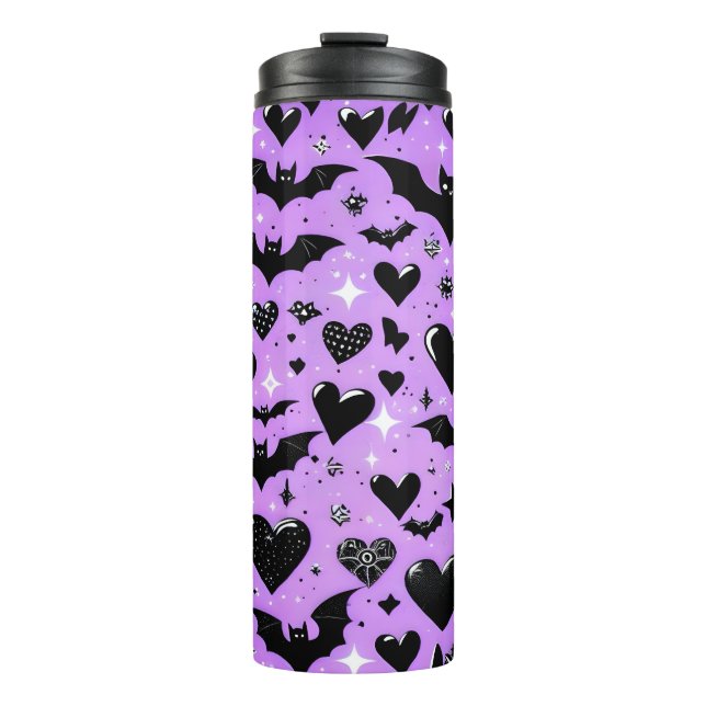 Purple bats  thermal tumbler (Front)
