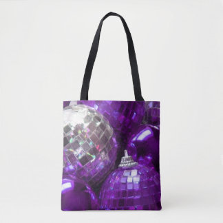 Purple Baubles all over tote bag