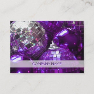 Purple Baubles business card template chubby