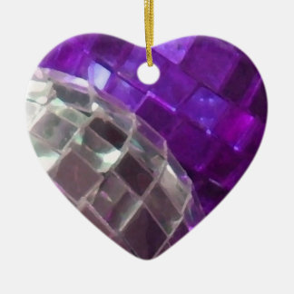 Purple Baubles detail ornament heart