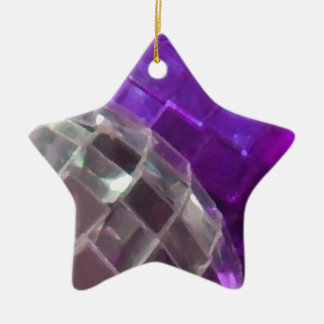 Purple Baubles detail star ornament