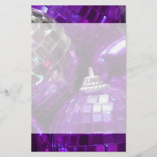 Purple Baubles stationery header and footer