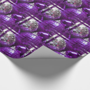 Purple Baubles wrapping paper