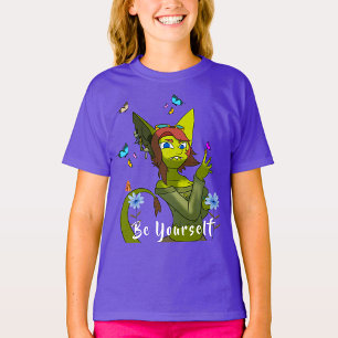 Purple Be Yourself fun T-Shirt
