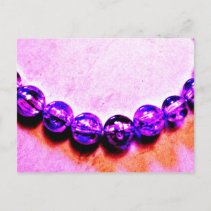 Purple Beads Invitation Postcard