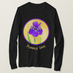 Purple Bearded Iris Painting - Cute Original Dog A T-Shirt