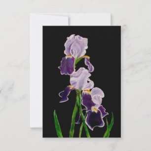 Purple Bearded Iris Thank You Card