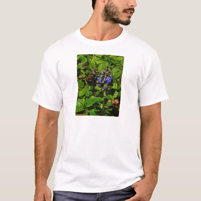 Purple Bee Balm and Bumble Bee T-Shirt (Front)