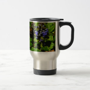 Purple Bee Balm and Bumble Bee Travel Mug
