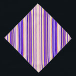 Purple beige Stripes Elegant and Cool Psychedelic Bandana<br><div class="desc">Abstract striped design with vintage girl shades of colours. Main colours of this elegant pattern : Purple,  beige with a pinch of yellow and red !</div>