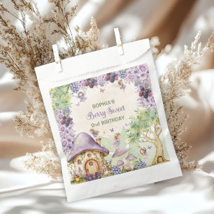 Purple Berry Sweet 2nd Birthday Party Favour Bags