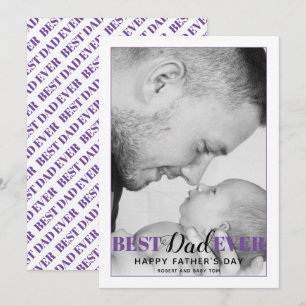 Purple Best Dad Ever typography Father's Day