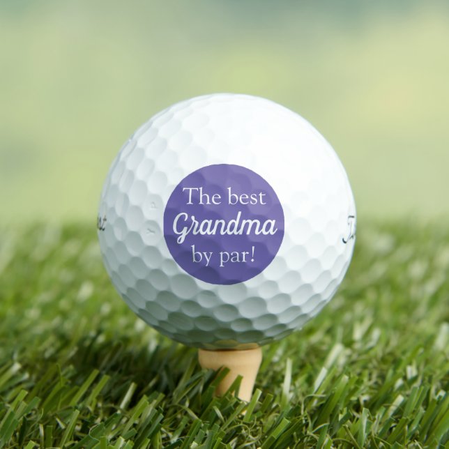 Purple Best Grandma By Par Mother's Day Golf Balls (Insitu Tee)