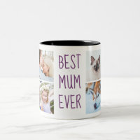 Purple | Best Mum Ever Custom Photo Mug