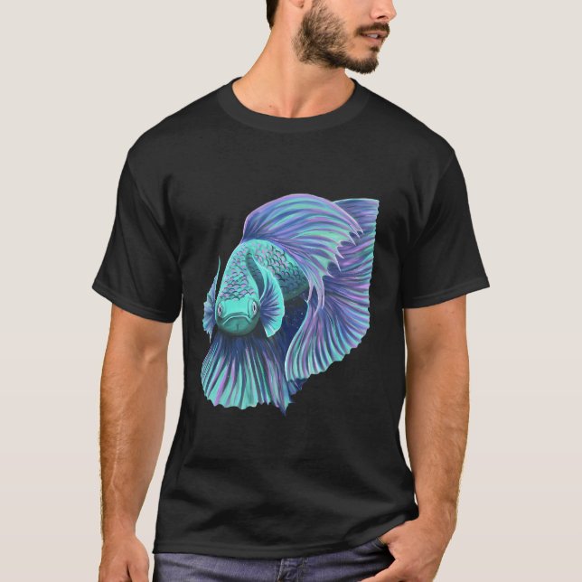 Purple Betta Fish T-Shirt (Front)