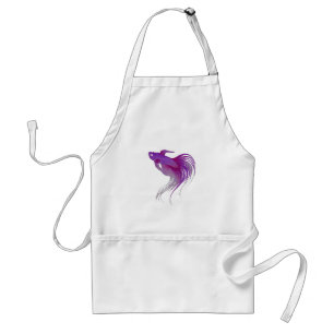 Purple Betta Fish Watercolor Standard Apron