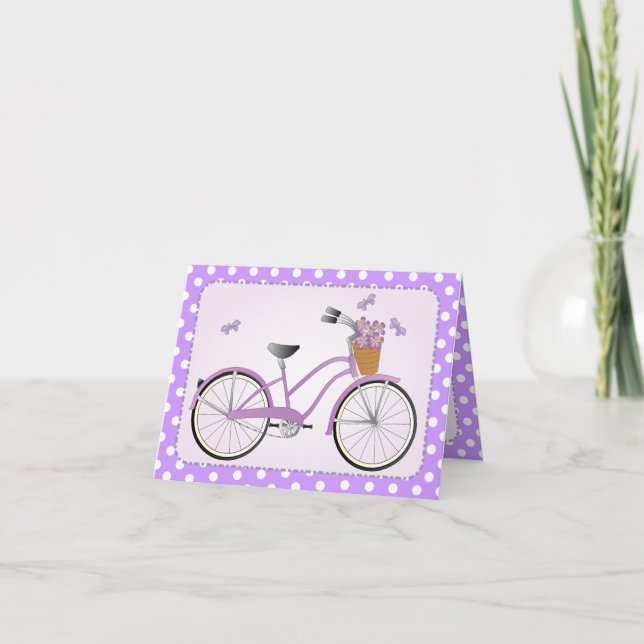 Purple Bicycle Card (Front)
