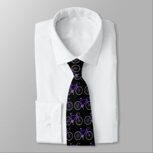 purple bicycle on black tie