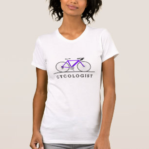 purple bicycle with cycologist text T-Shirt