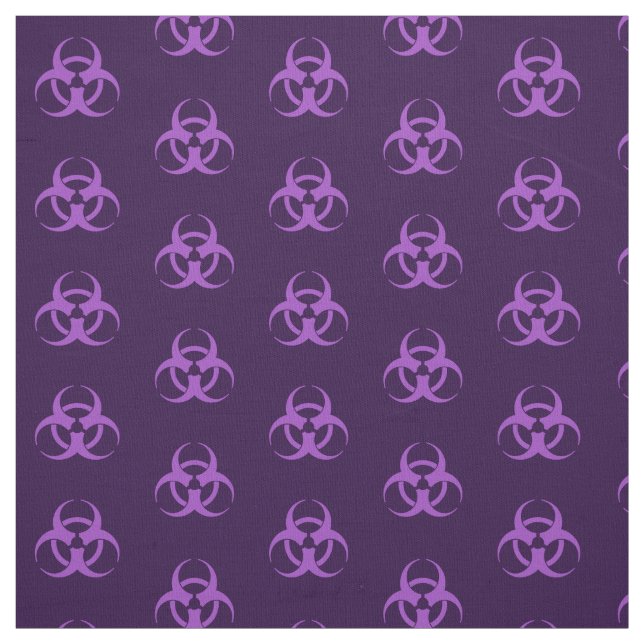 Purple Biohazard Symbol Fabric (Swatch)