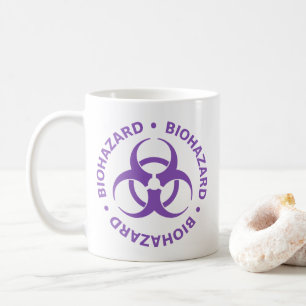 Purple Biohazard  Warning Mug