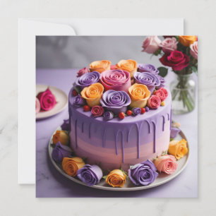 Purple Birthday Cake