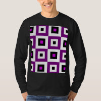 Purple Black and White Checkered Squares Pattern