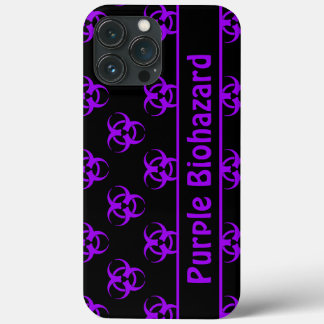 Purple & Black Biohazard w/ Custom Text Phone Case