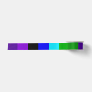 Purple, Black, Blue and Green  Satin Ribbon