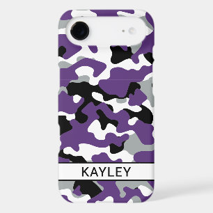 Purple Black Camouflage Personalised