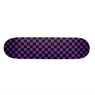 Purple & Black Chequerboard Skateboard