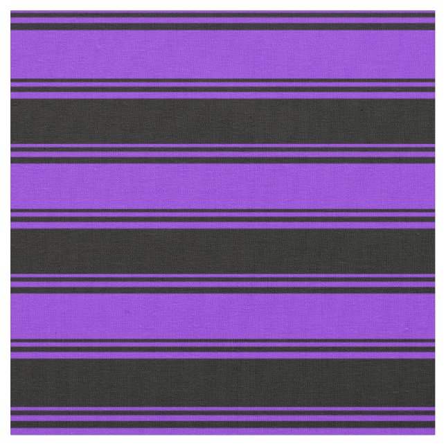 Purple & Black Coloured Lines Fabric (Close Up)
