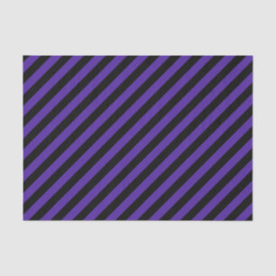 Purple/Black Diagonal Stripes Tissue Paper