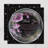  Purple & Black Floral Frame Wedding Anniversary