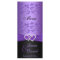 Purple, Black Floral Joined Hearts Menu Card