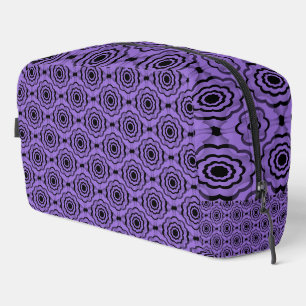 Purple Black Flower Seamless Pattern Toiletry Bag