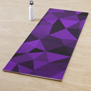 Purple black geometric mesh pattern yoga mat
