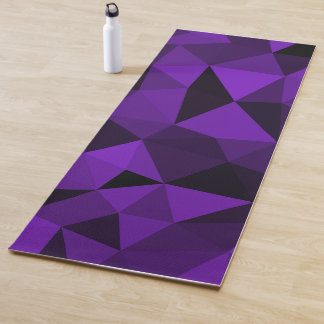 Purple black geometric mesh pattern yoga mat