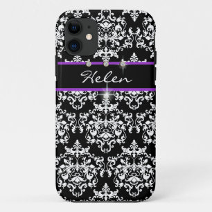Purple black girls name modern Case-Mate iPhone case