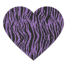 Purple Black Glitter Zebra Print