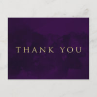Purple Black & Gold Glam Modern THANK YOU