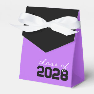 Purple & Black Graduation Favour Boxes