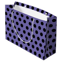 Purple & Black Large Medium Polka Dot Party