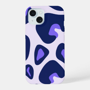 Purple Black Leopard Animal Print iPhone 15 Case