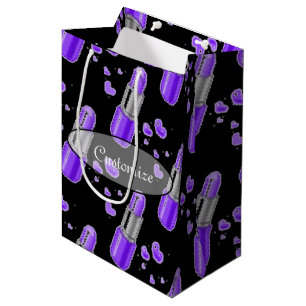 Purple & Black Lipstick Lover Gift Bag