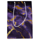 Purple Black Marble Faux Gold Glitter Pattern