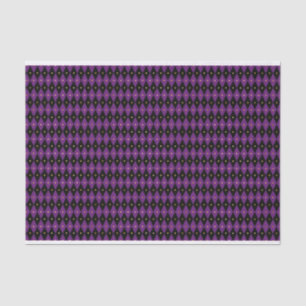 PURPLE & BLACK MARDI GRAS DIAMOND PATTERNS TISSUE PAPER