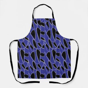 Purple Black Modern Abstract  Apron
